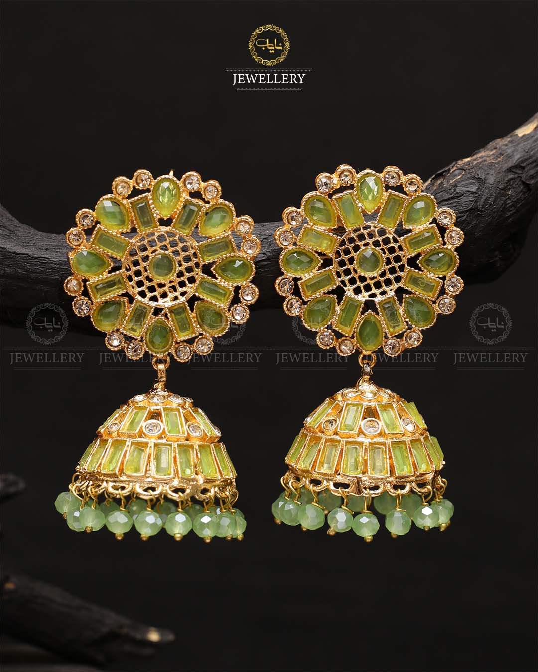 Tapper Flower jhumki-2162-Golden