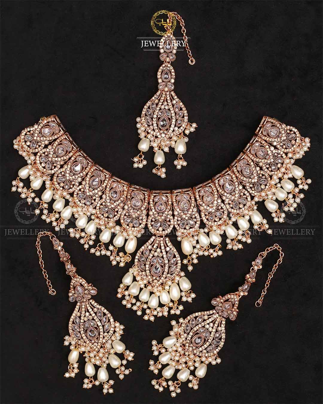 Rajhistani Zarcon Collar Necklace set-2332