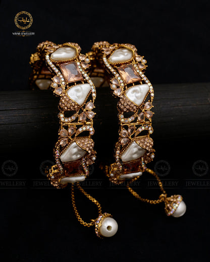Mother Pearl Openable Bangles (pair) BL-5068