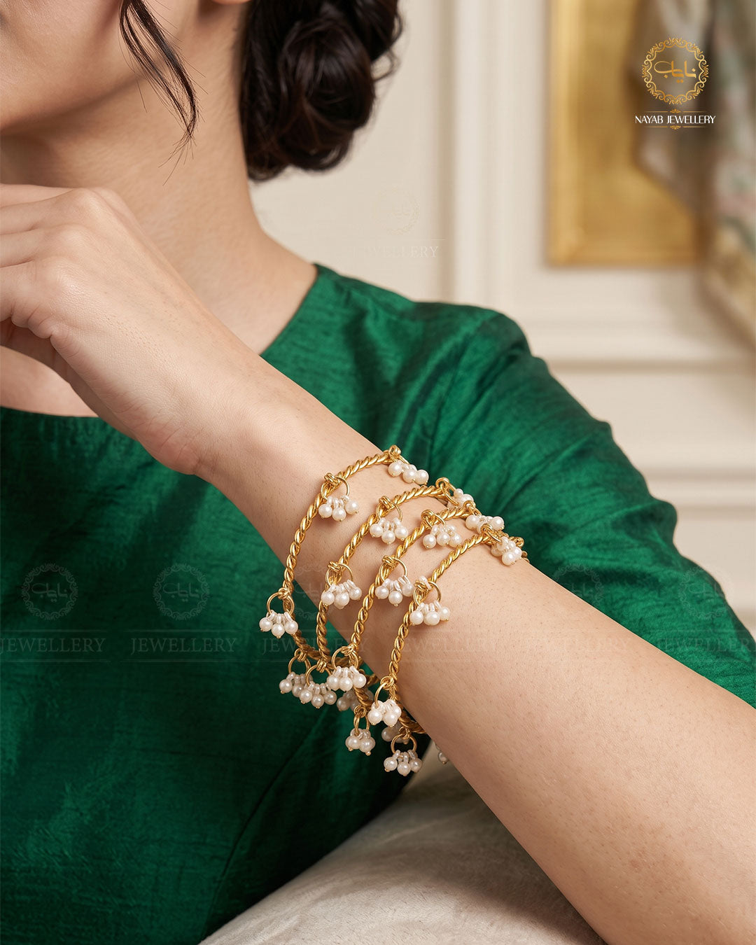 Pearl Kasmiri 4 pcs bangles-2548