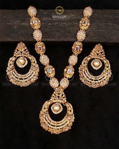 Turkish Necklace set-2534-Golden Nayab Jewellery