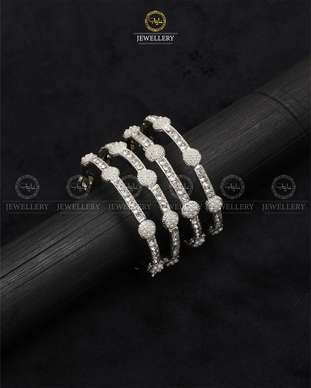 Fancy 4 pcs Bangles for kids-2455-Silver Nayab Jewellery