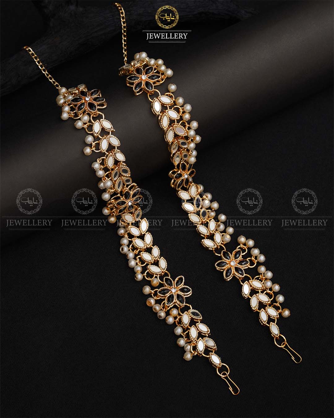 Kundan Anklet pazeb (pair)-2038-Golden