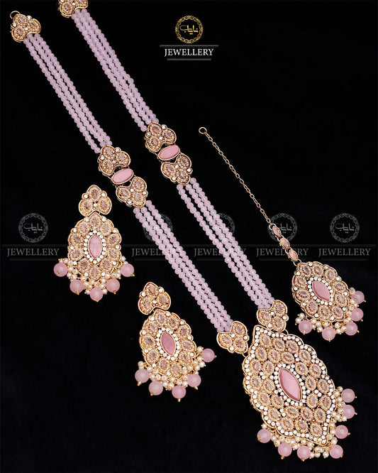 Johar Mala Set-2562-Golden Nayab Jewellery