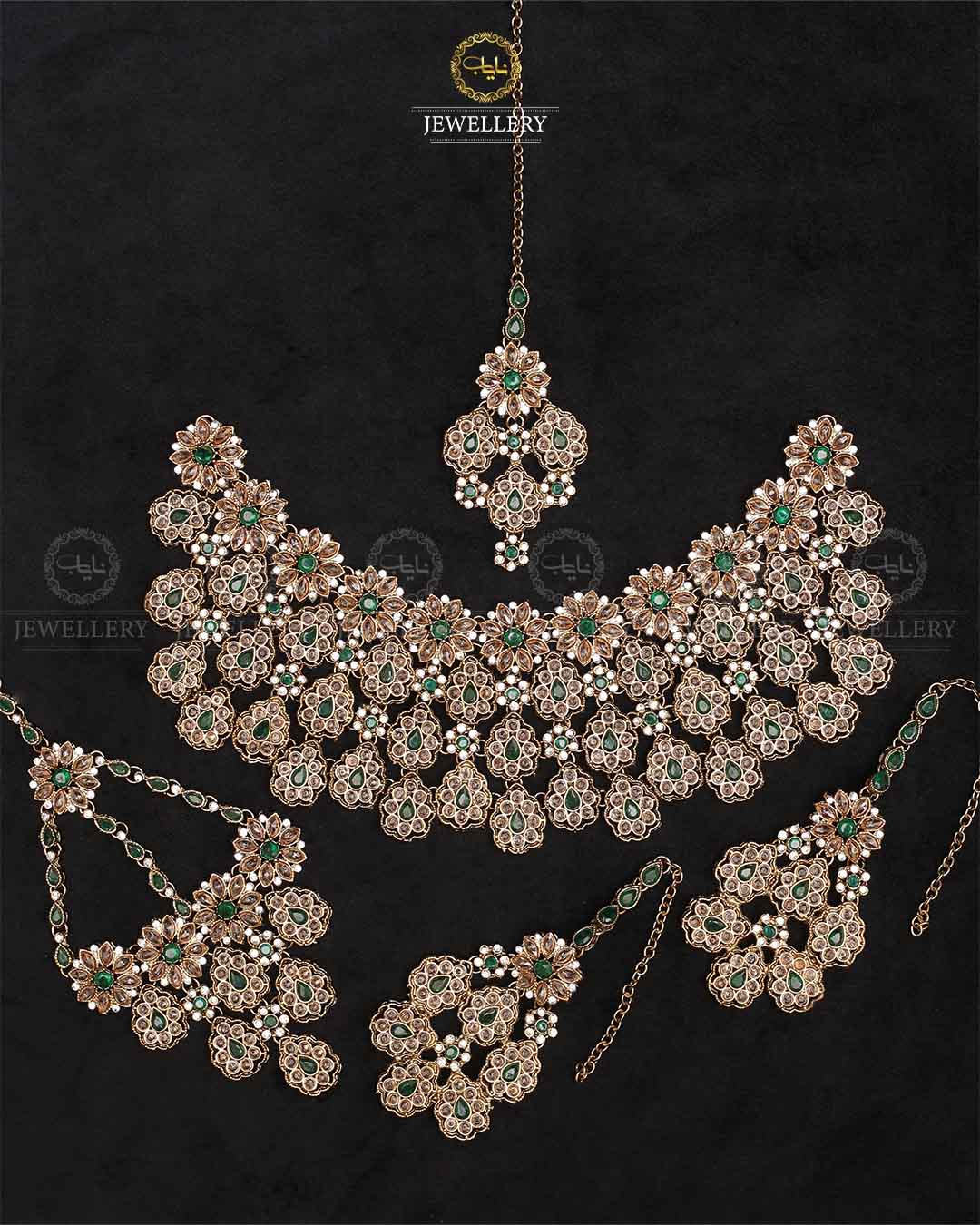 Zirconia Kundan Bridal set  -2256