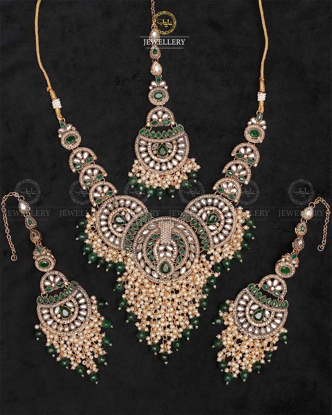 Zampa Kundan Bridal set -2255-Golden