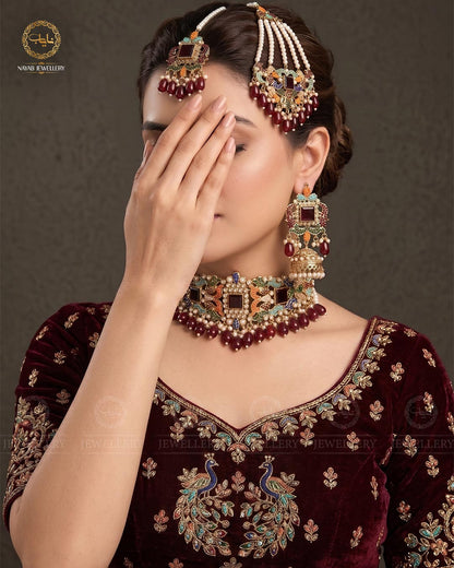 ABQARI Noratan Bridal Chokar Set-2383