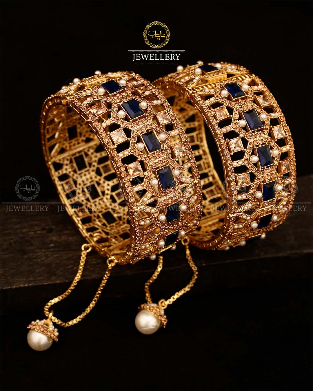Naila Wide Openable Bangles (pair) BL-504
