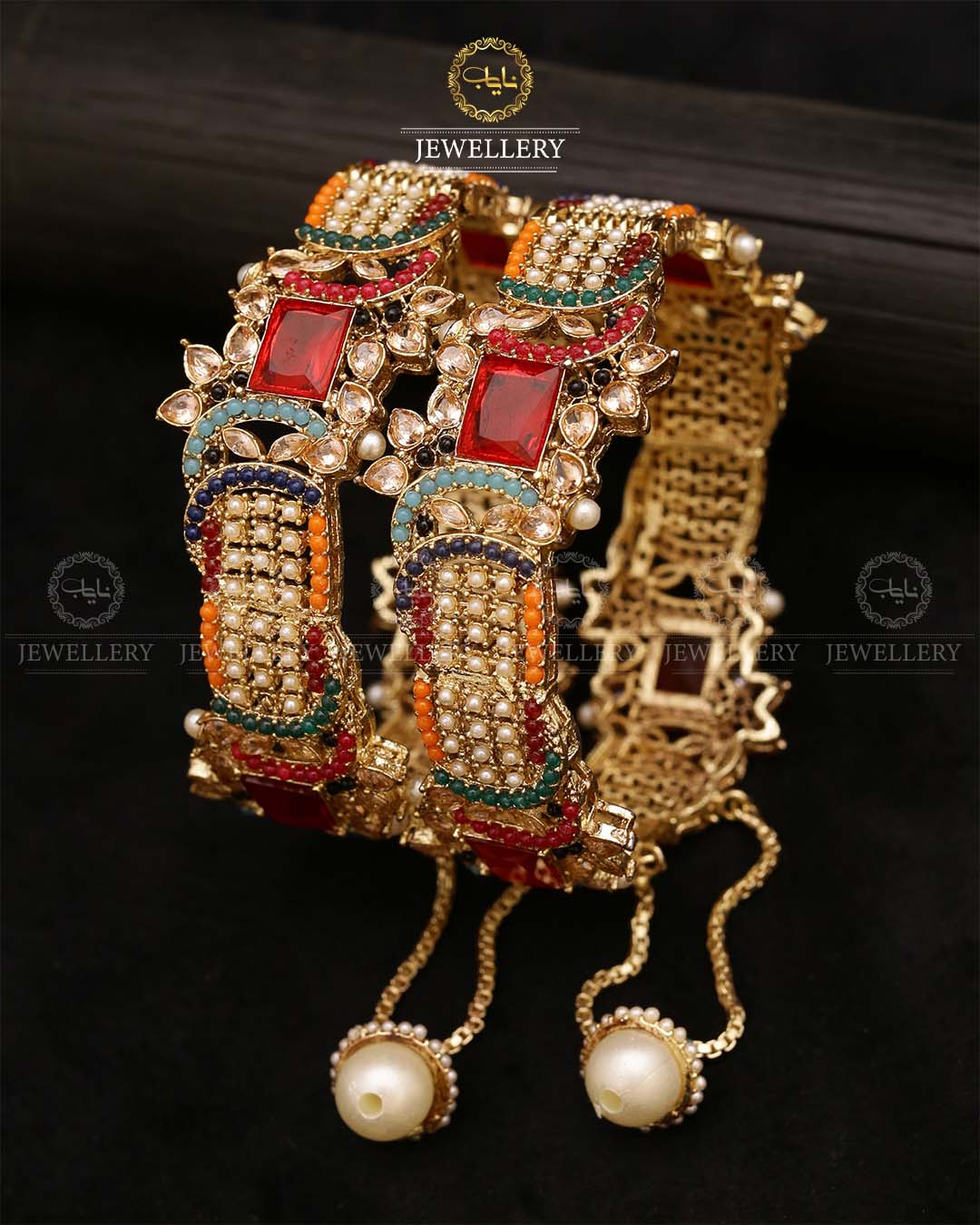 Abiha Noratan Openable Bangles (pair)-2709 Nayab Jewellery
