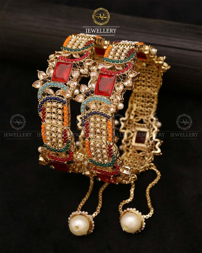 Abiha Noratan Openable Bangles (pair)-2709 Nayab Jewellery