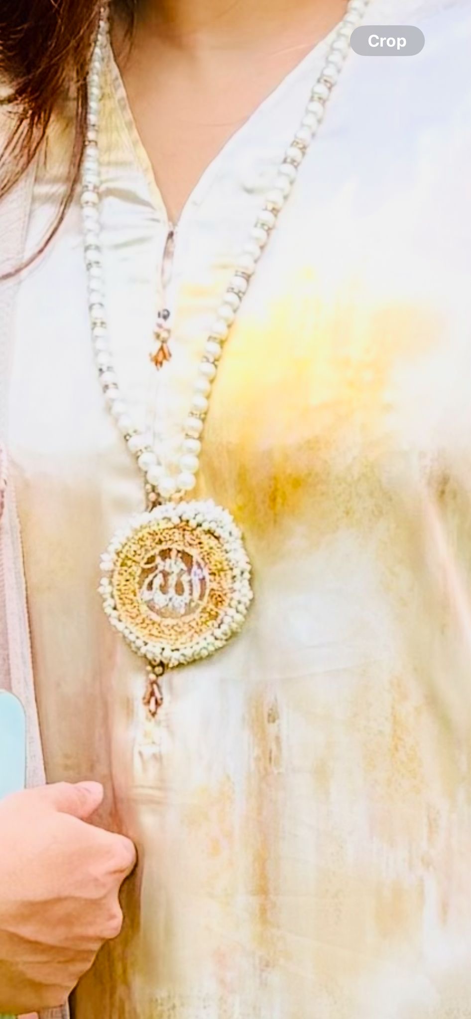 Ayatul Kursi Calligraphy Pendant with Mala NJ -1735 Nayab Jewellery