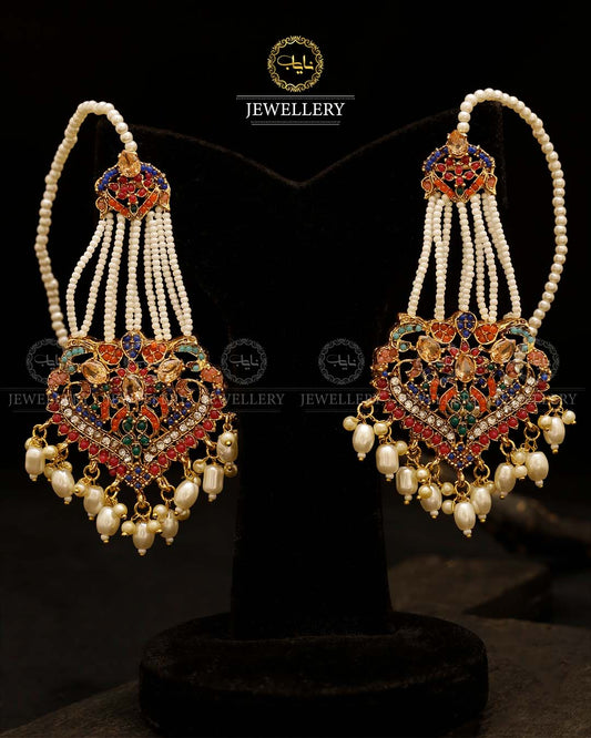 Hand Made Noratan Earrings with Sahara-2807