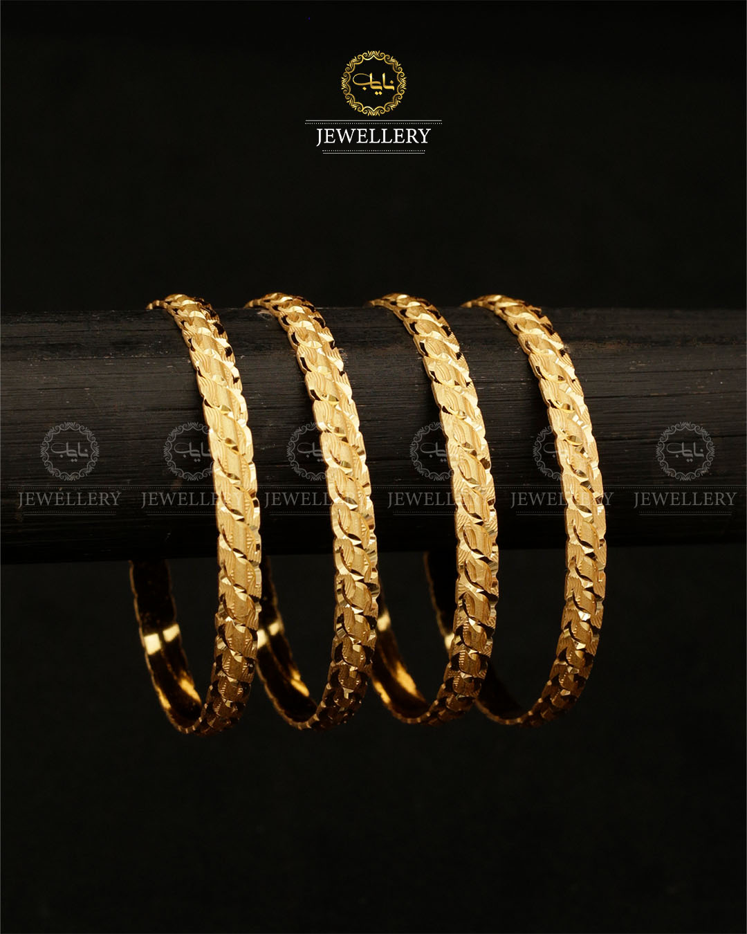 Gold look 4 pcs Indian Bangles BL-5033