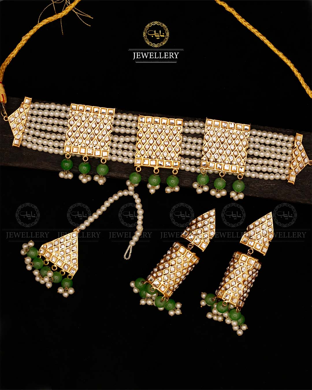 Thappa kundan Chokar with jhumka-2827