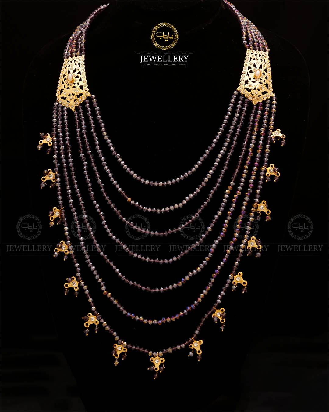 Hyedrabadi 7 lara Mala (without Earrings)-2832