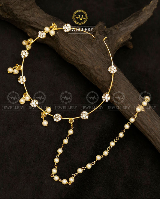 Gold plated Bridal Nath (nose ring)-2806