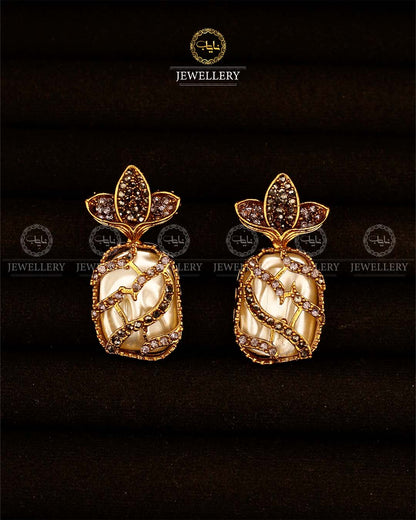 Turkish Mother Pearl Earrings -2937