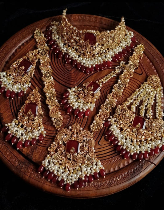 Designer hand made 6 pcs complete bridal set-2023