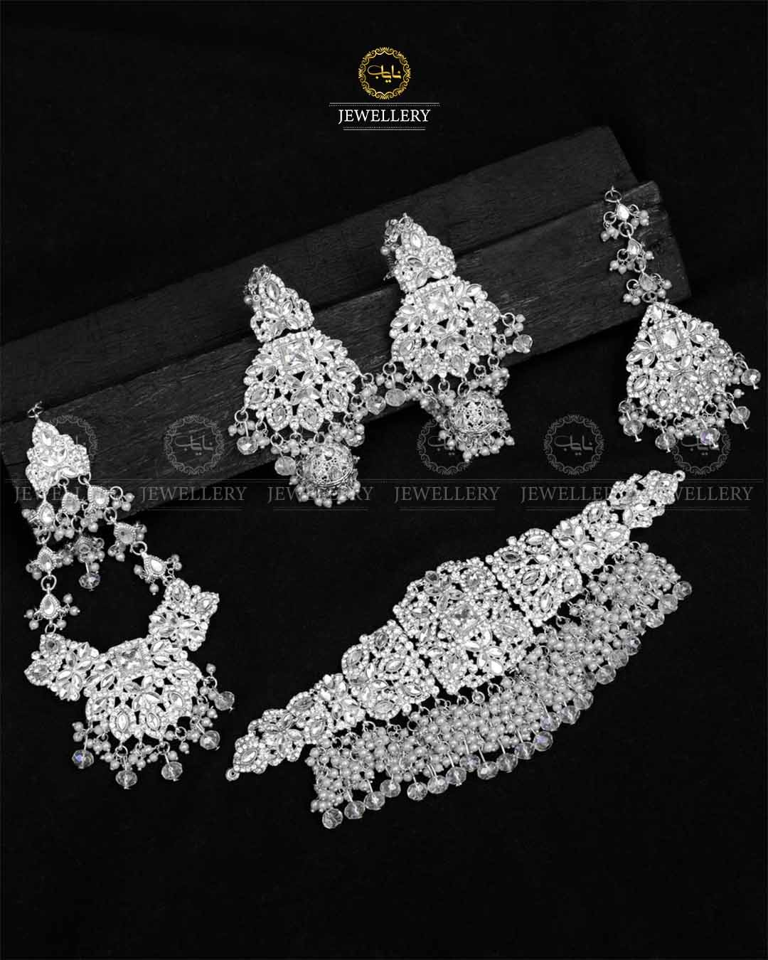 Janan 5 pcs Bridal set-2116-Silver