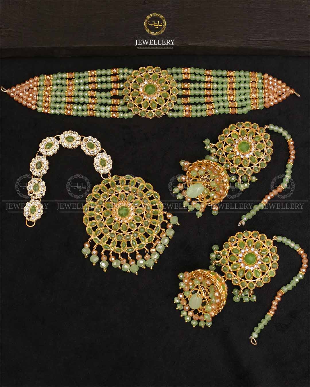 Casting chokar set with Big size tika & jhumka-2298