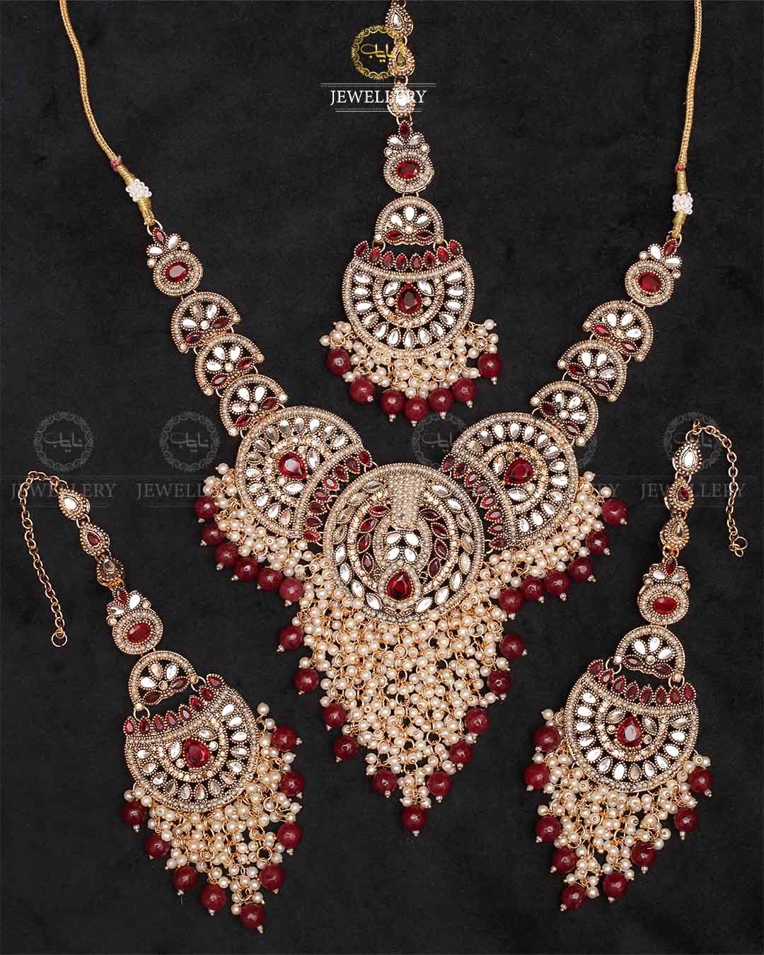 Zampa Kundan Bridal set -2255-Golden