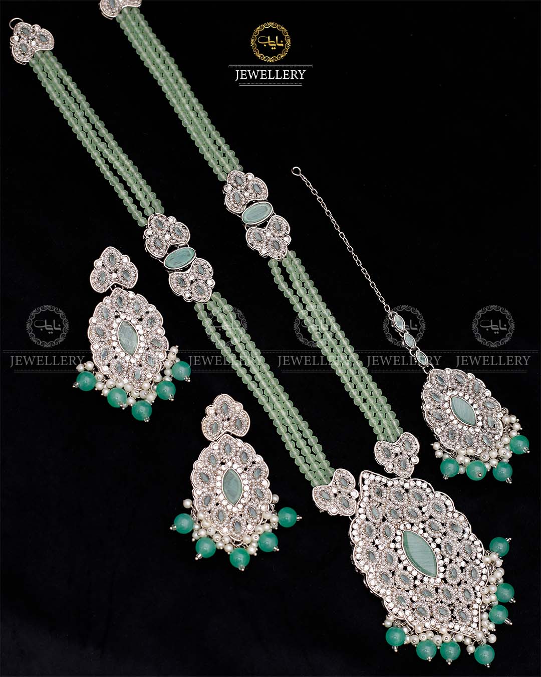 Johar Mala Set-2562-Silver Nayab Jewellery