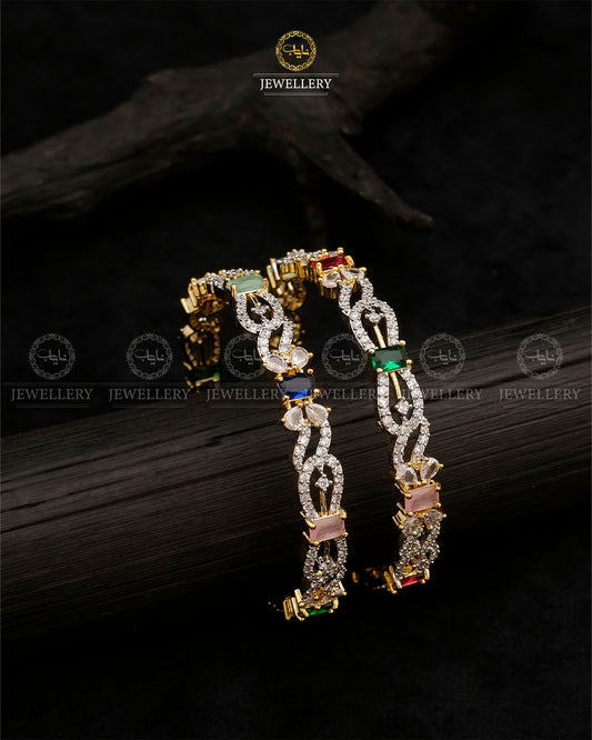 American dimond kids bangles ( pair)-2497 Nayab Jewellery