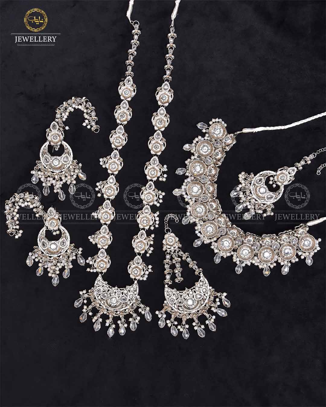 Rajwadi 6 pcs bridal set-2276-Silver