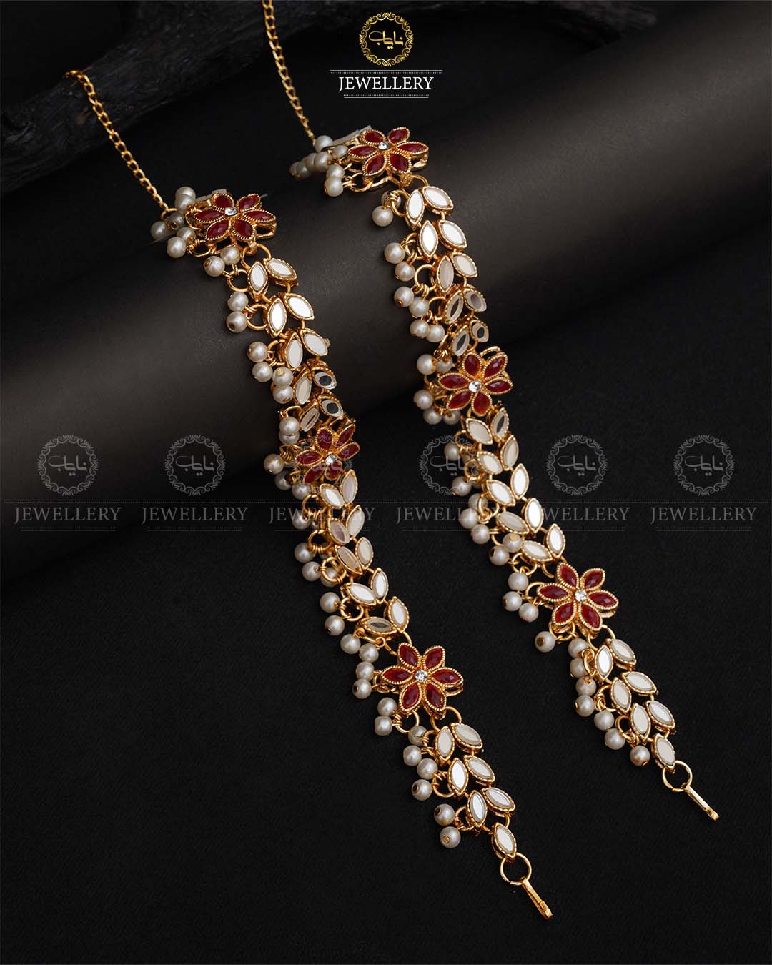 Kundan Anklet pazeb (pair)-2038-Golden