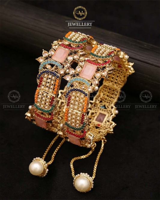 Abiha Noratan Openable Bangles (pair)-2709 Nayab Jewellery