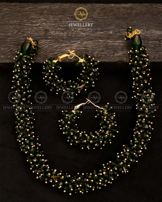 Hand made Gajra Necklace with Baali-2733 Nayab Jewellery