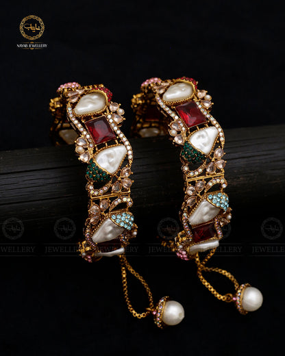 Mother Pearl Openable Bangles (pair) BL-5068