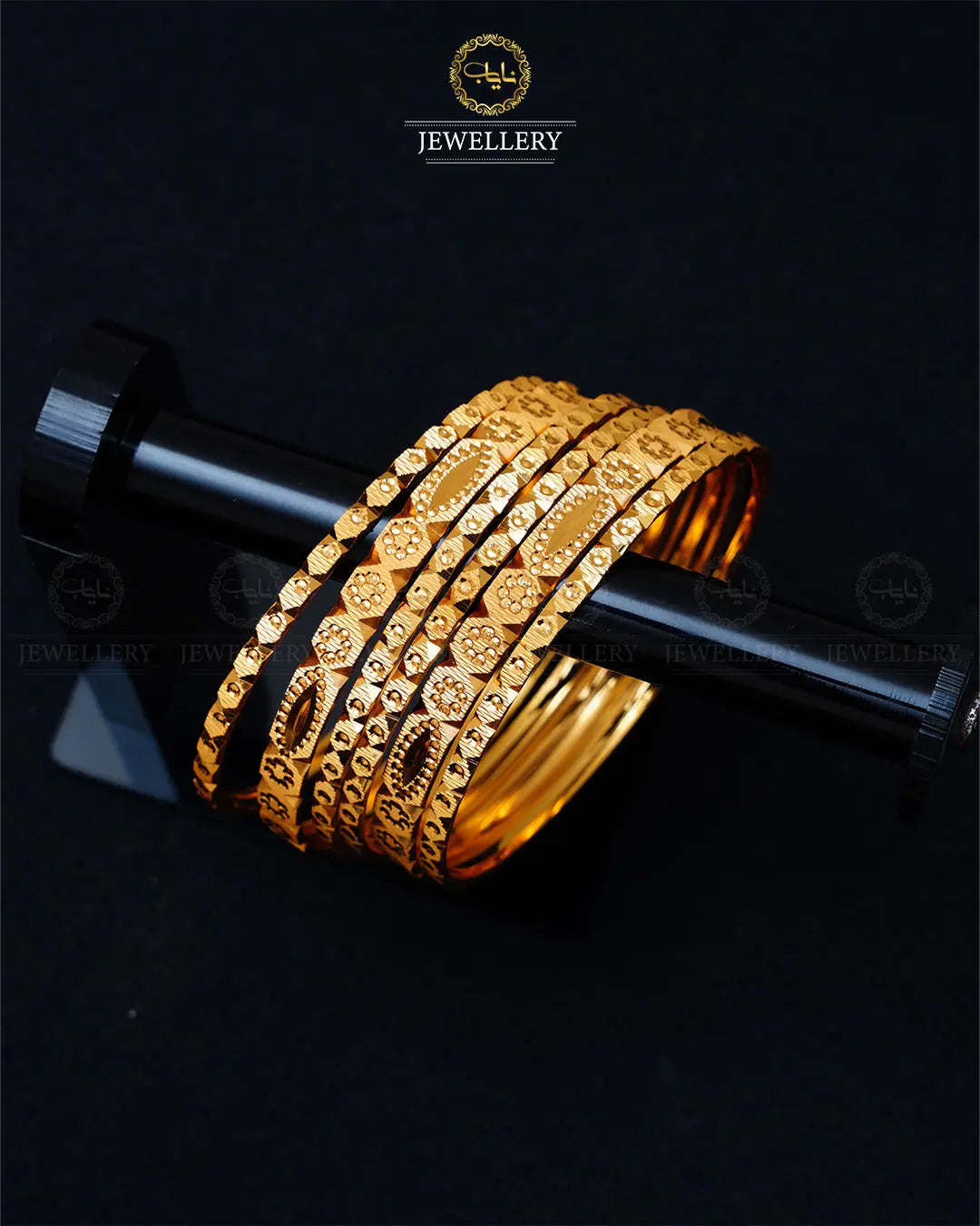 6 pcs Gold Look indian Bangles   -1967 Nayab Jewellery