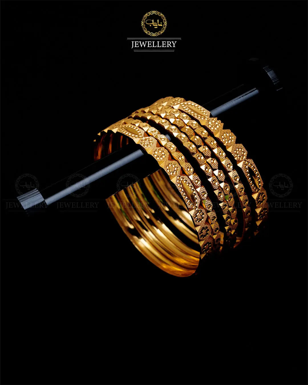 6 pcs Gold Look indian Bangles   -1967 Nayab Jewellery