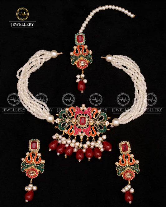 Nratan chokar set-2609 Nayab Jewellery
