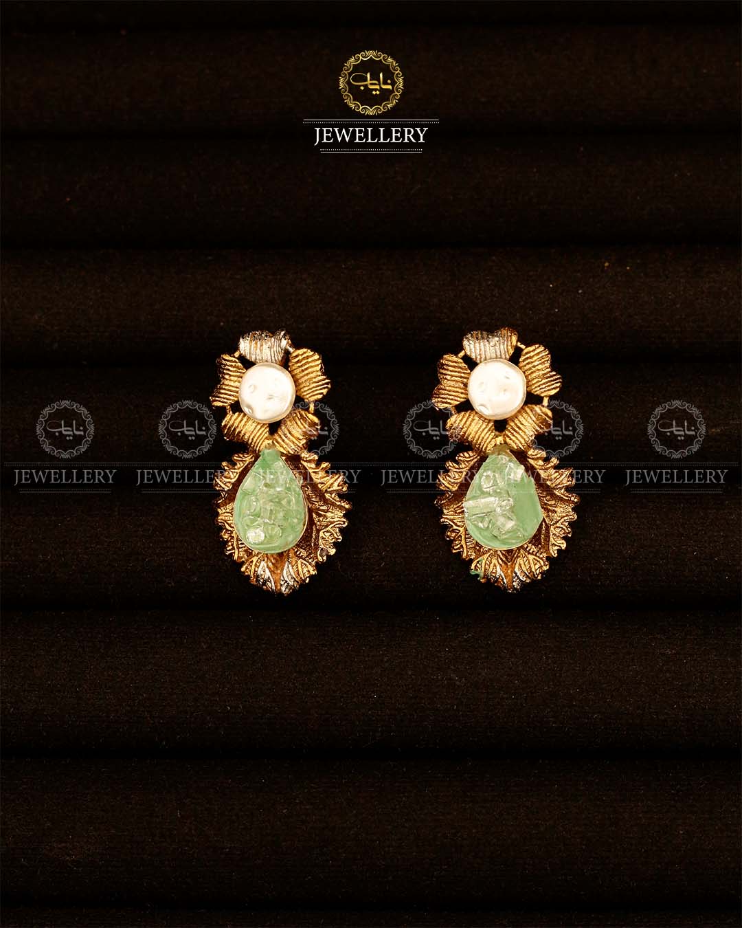 Designer Mother Pearl Crush Earrings-2941