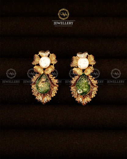 Designer Mother Pearl Crush Earrings-2941