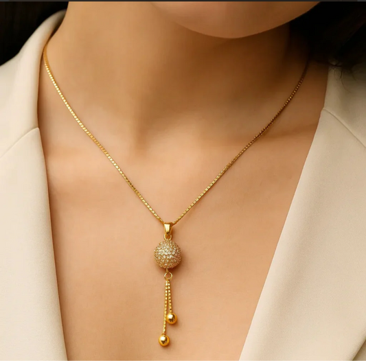 Gold Look bowl mala-2739 Nayab Jewellery