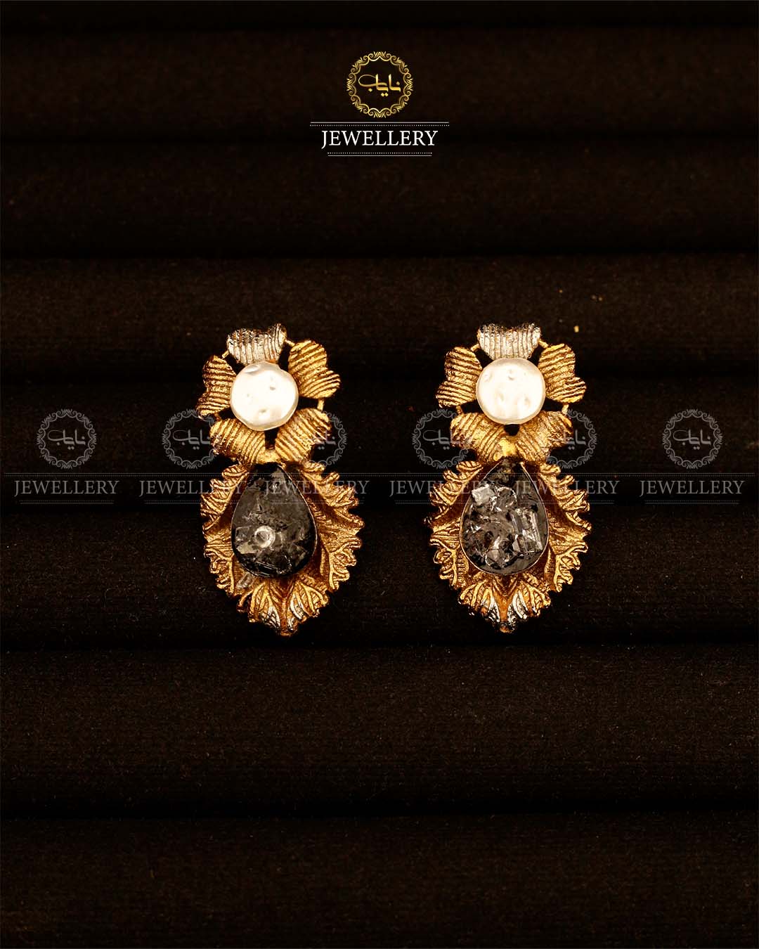 Designer Mother Pearl Crush Earrings-2941