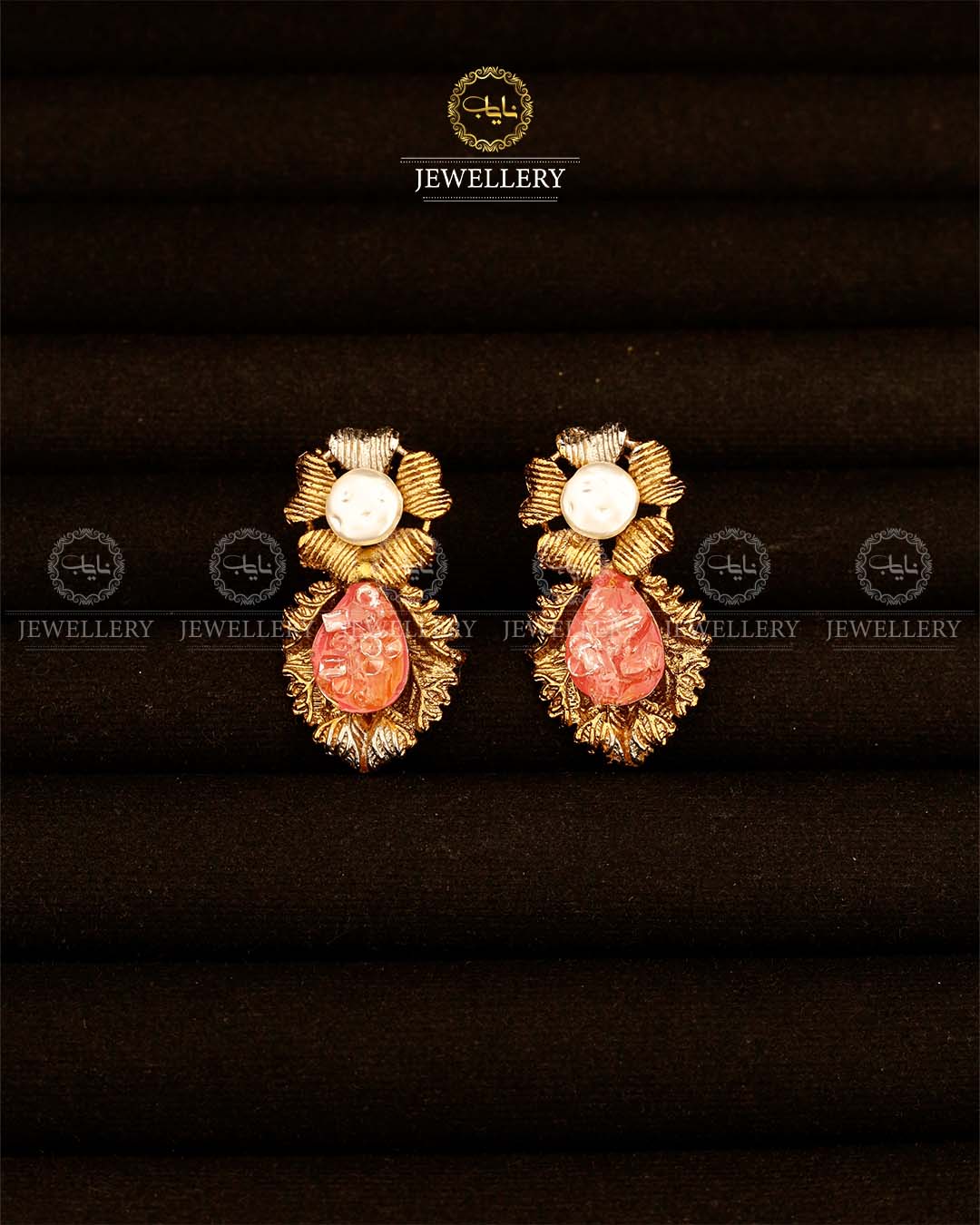 Designer Mother Pearl Crush Earrings-2941