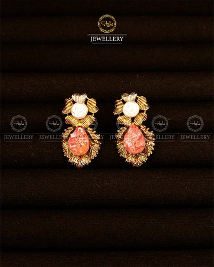 Designer Mother Pearl Crush Earrings-2941