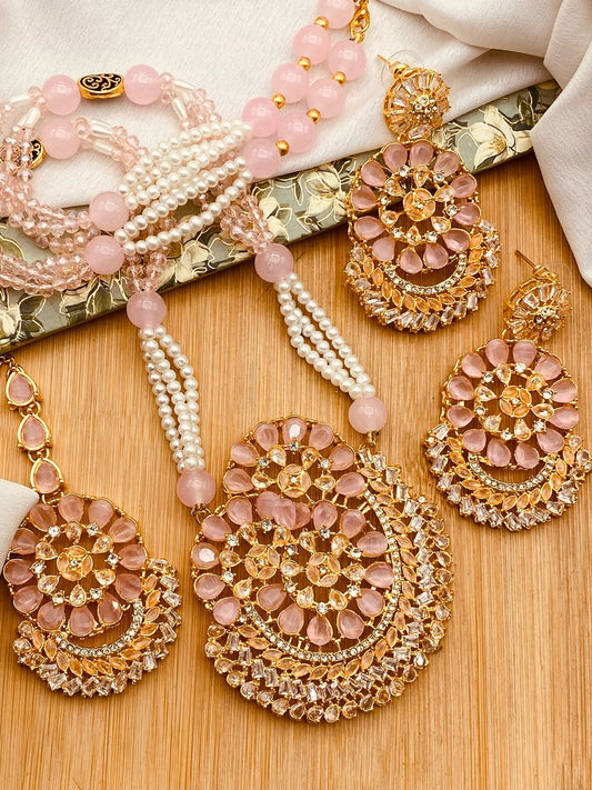Bloom Zarcon Mala set-2485-Golden Nayab Jewellery