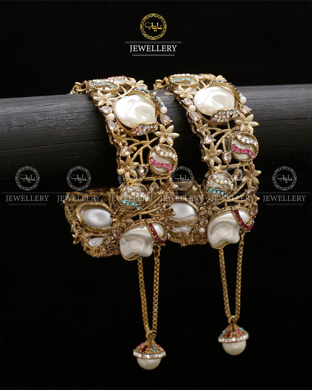 Turkish Mother Pearl openable Bangles BL-5054