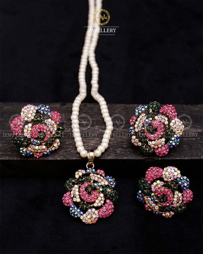 Turkish Combo Locket set-2635 Nayab Jewellery