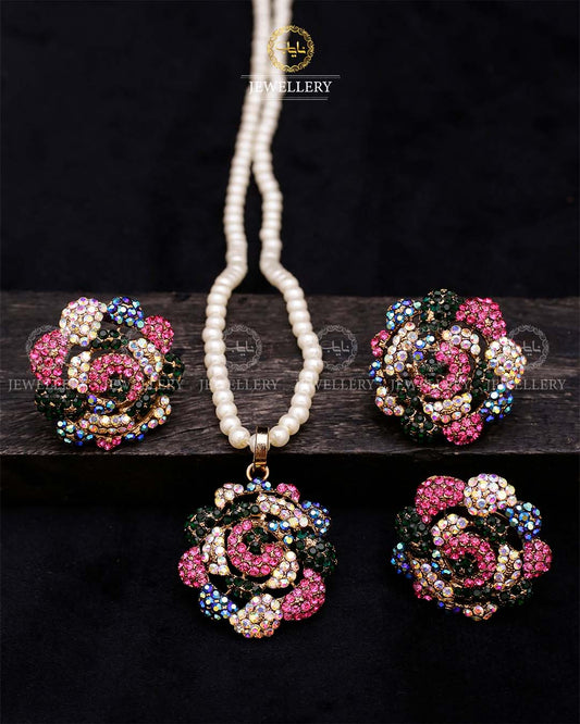 Turkish Combo Locket set-2635 Nayab Jewellery