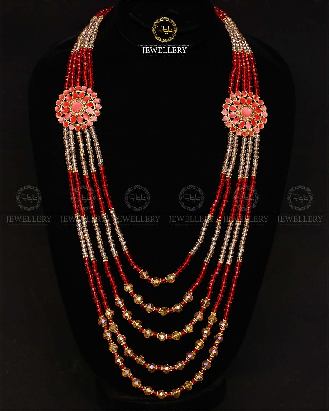 Kundan 5 layers Bridal Mala-2171-Golden