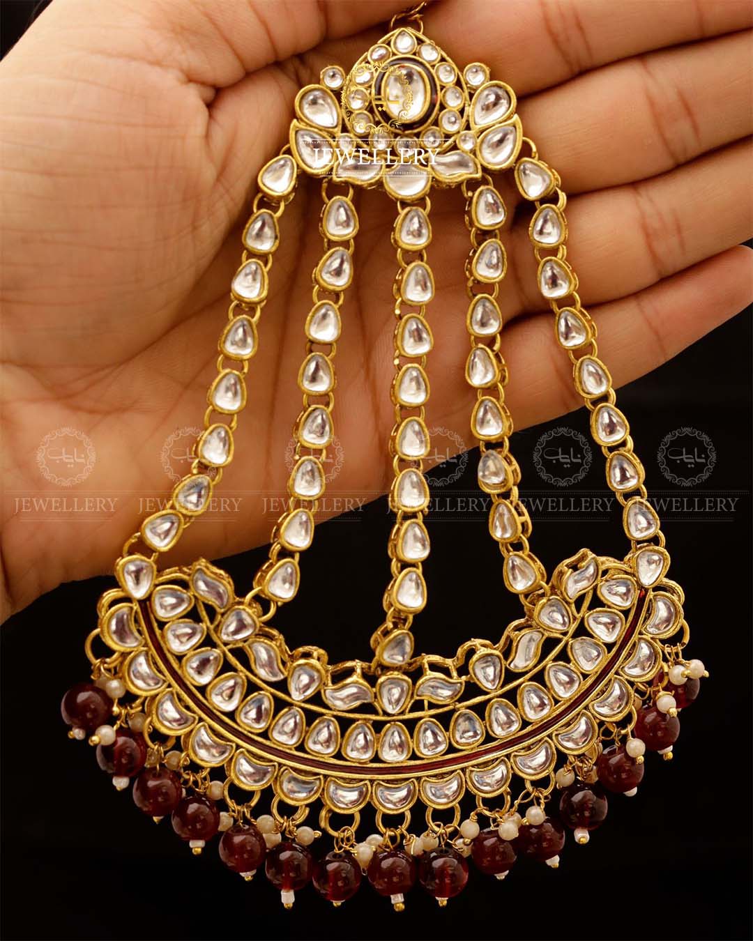 Indian Uncut Kundan 7 pcs Birdal Set-2720 Nayab Jewellery
