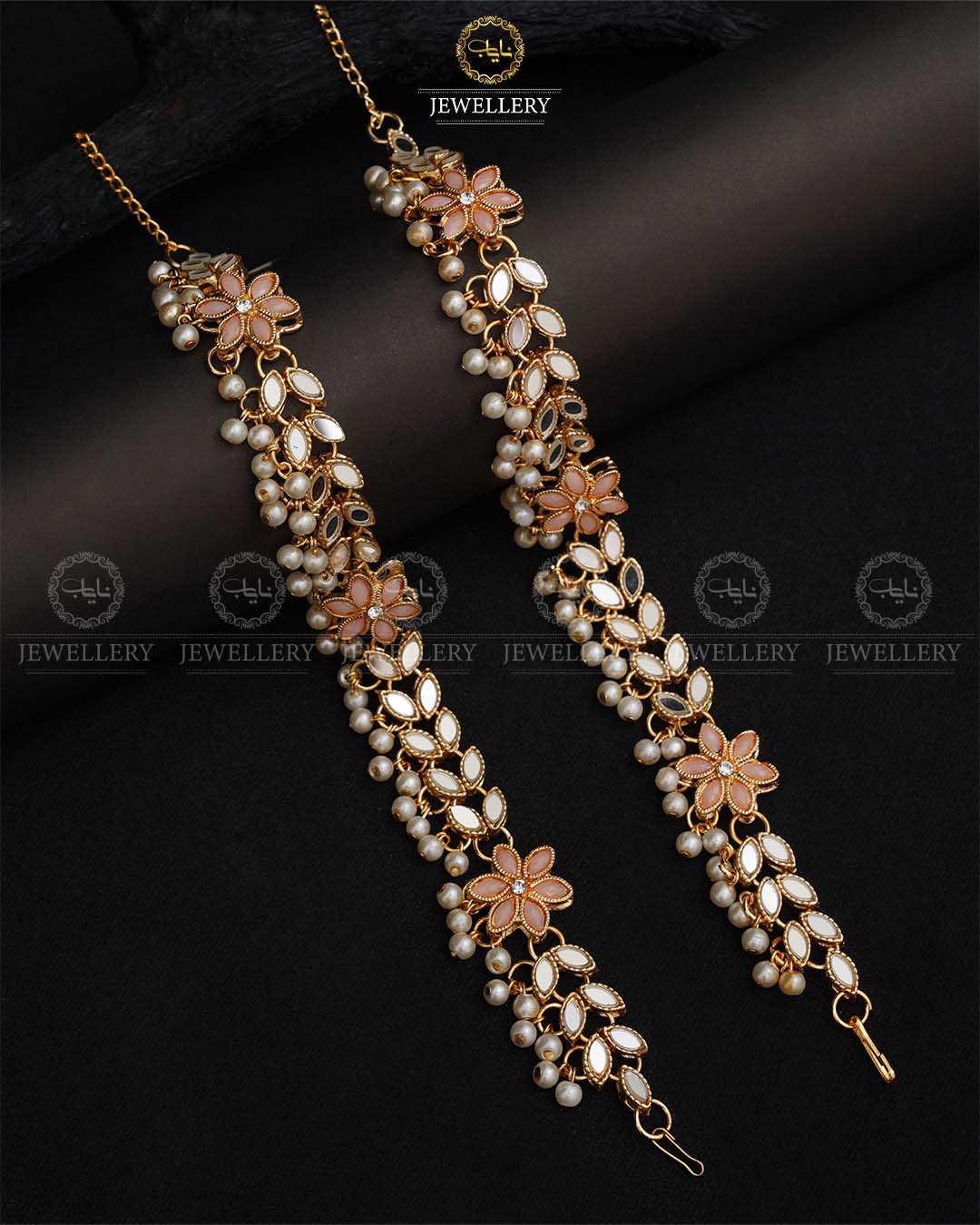 Kundan Anklet pazeb (pair)-2038-Golden