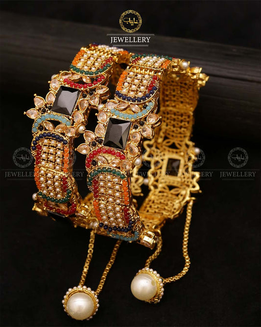 Abiha Noratan Openable Bangles (pair)-2709 Nayab Jewellery