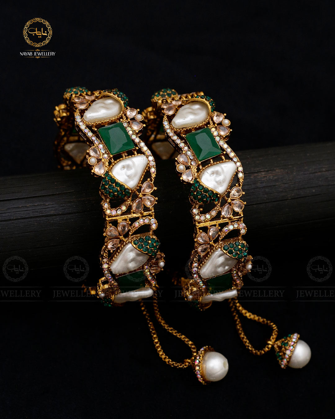 Mother Pearl Openable Bangles (pair) BL-5068